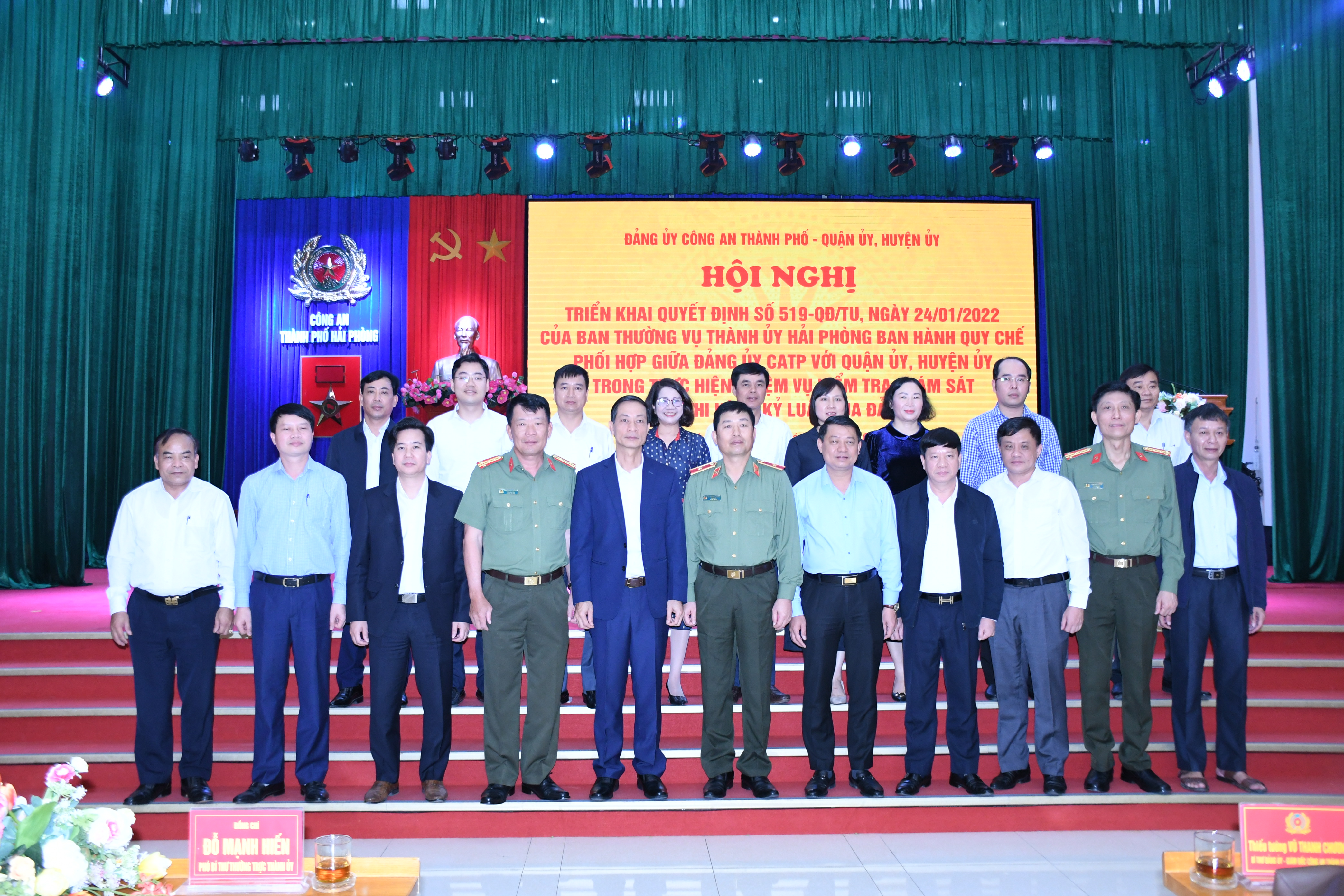 Triển khai quy chế phối hợp giữa Đảng ủy CATP với các Quận ủy, Huyện ủy